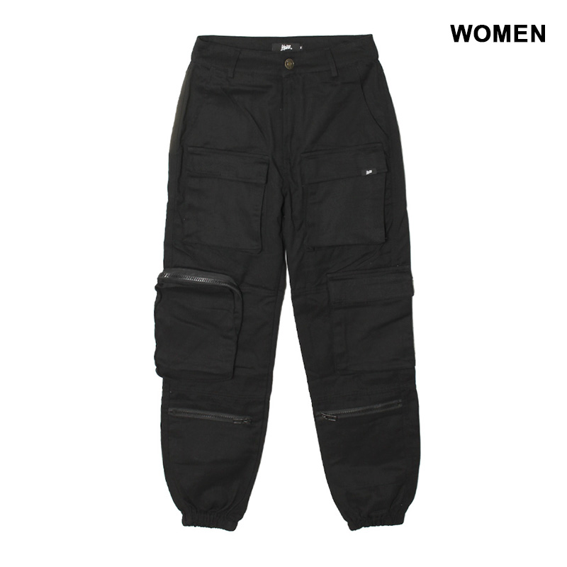 MULTI POCKET JOGGER PANTS -BLACK- (WOMEN)