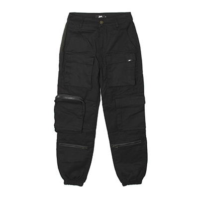 MULTI POCKET JOGGER PANTS -BLACK- (WOMEN)