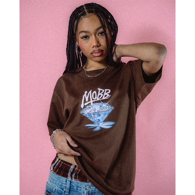 DIAMOND T-SHIRT -BROWN-