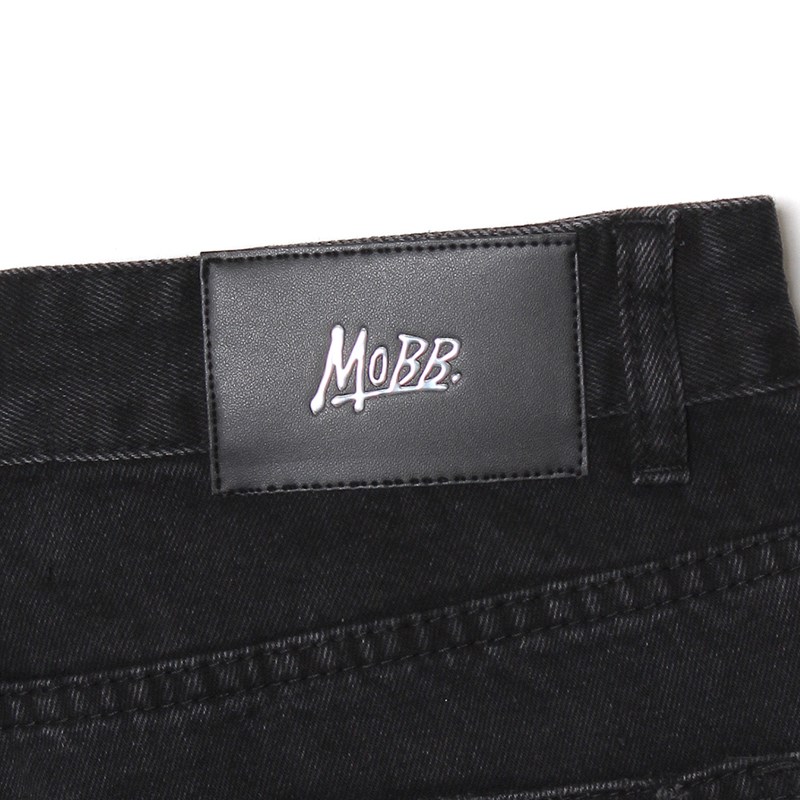 BIG DENIM SHORTS -BLACK-