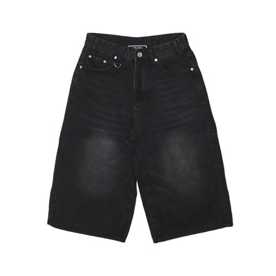 BIG DENIM SHORTS -BLACK-