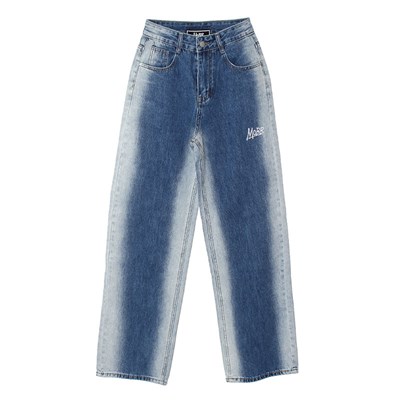 SIDE BLEACH DENIM PANTS -INDIGO-(S)