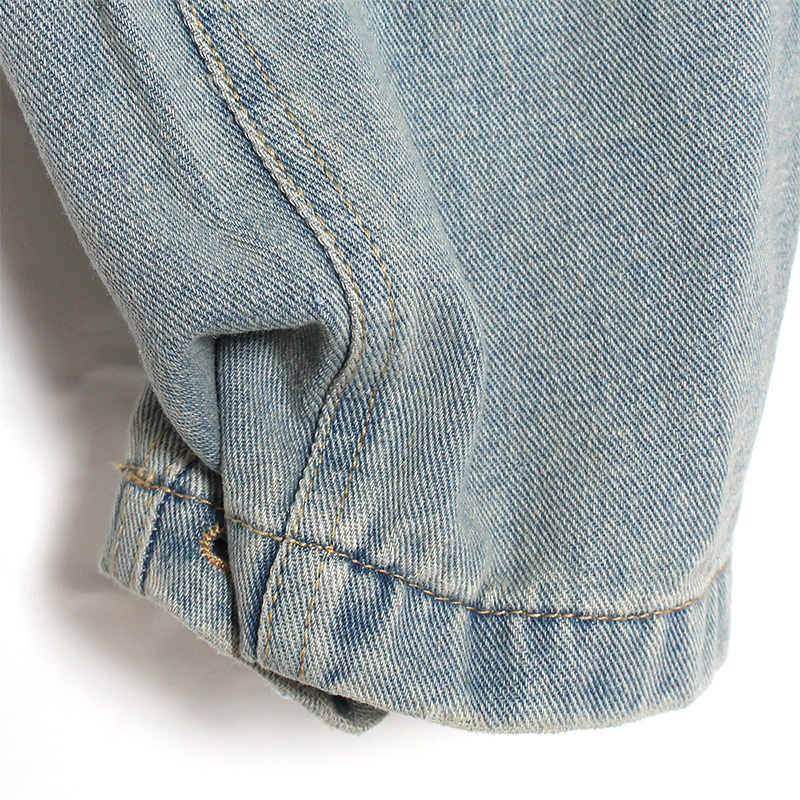 DOUBLE CARGO DENIM PANTS -W.INDIGO-