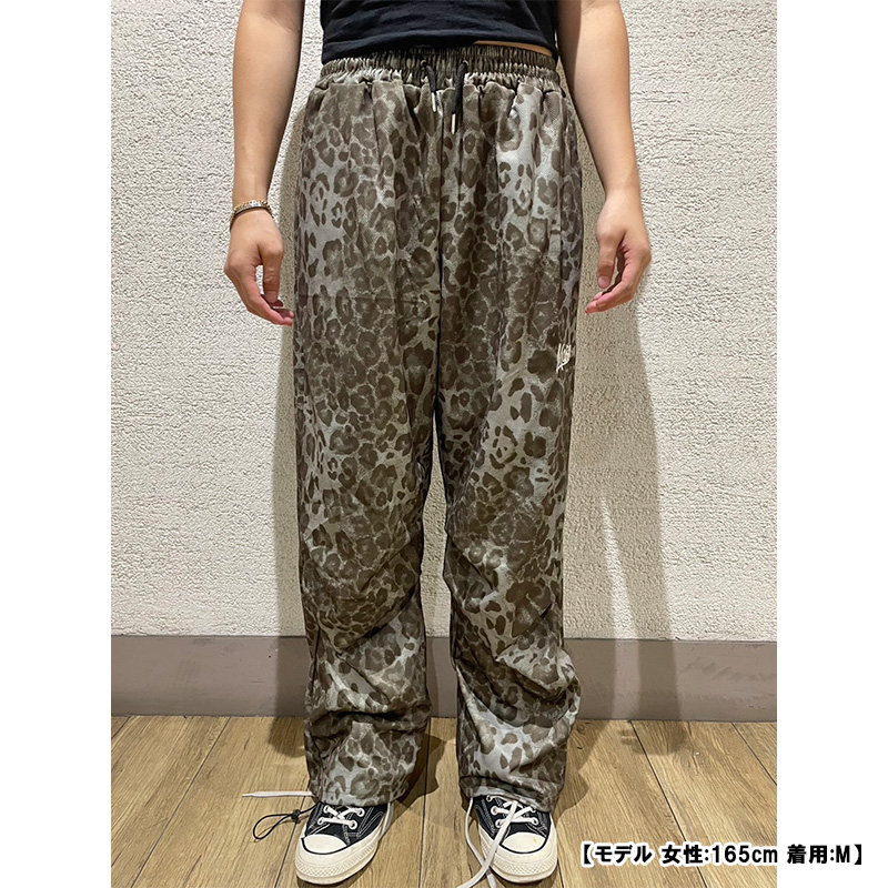 LEOPARD TRACK PANTS -KHAKI-