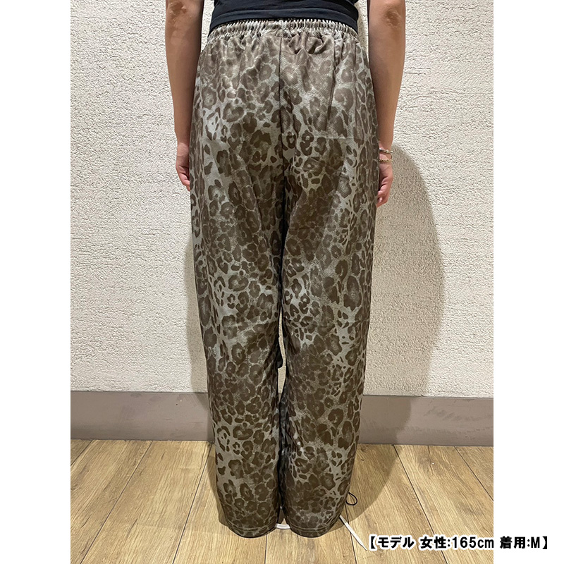 LEOPARD TRACK PANTS -KHAKI-