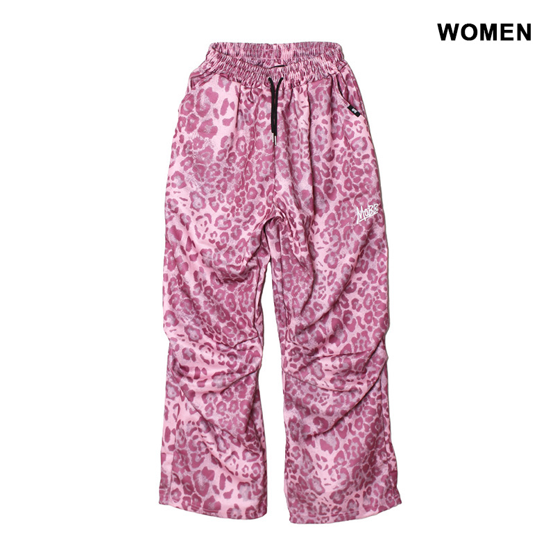 LEOPARD TRACK PANTS -PINK-