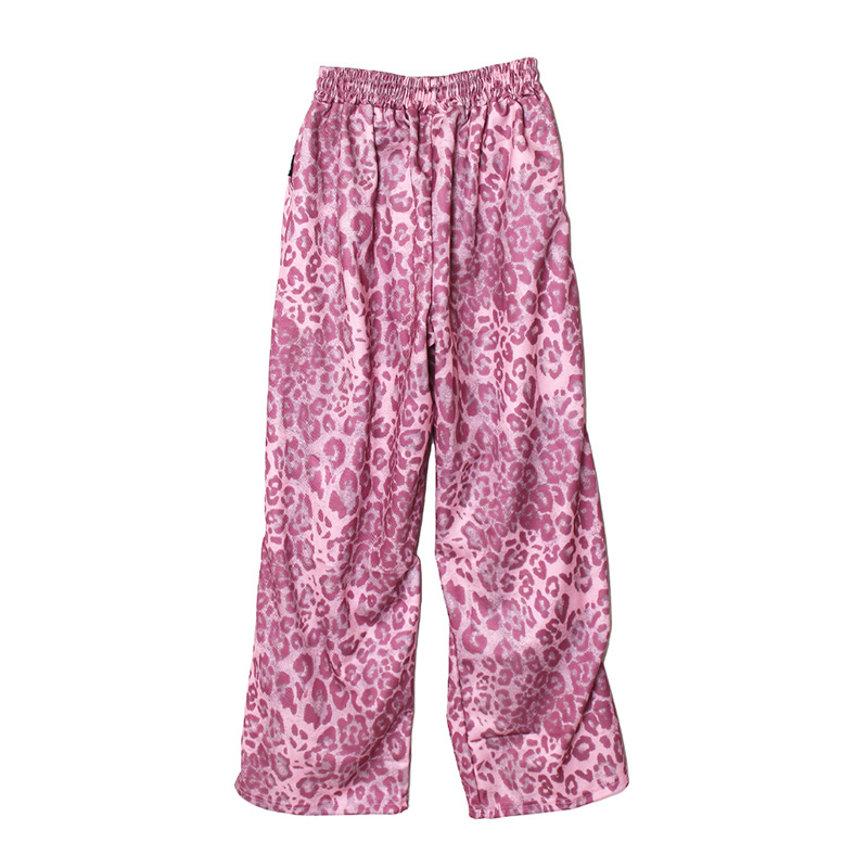 LEOPARD TRACK PANTS -PINK-