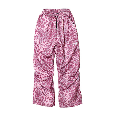 LEOPARD TRACK PANTS -PINK-