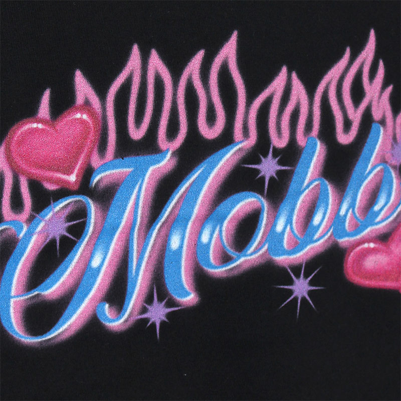 AIRBRUSH FLAME T-SHIRT -BLACK- (WOMEN/KIDS)