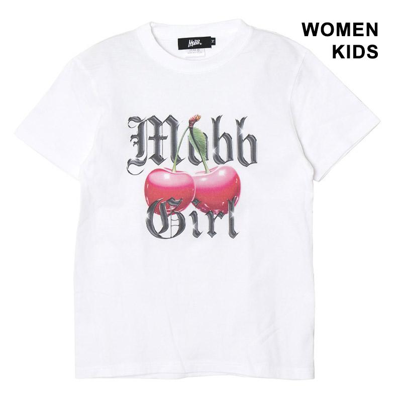 CHERRY MOBB GIRL T-SHIRT -WHITE- (WOMEN/KIDS)