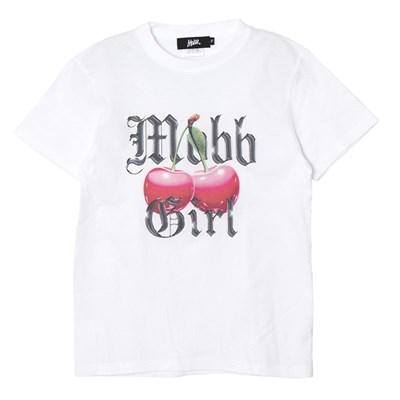 CHERRY MOBB GIRL T-SHIRT -WHITE- (WOMEN/KIDS)(M(150))