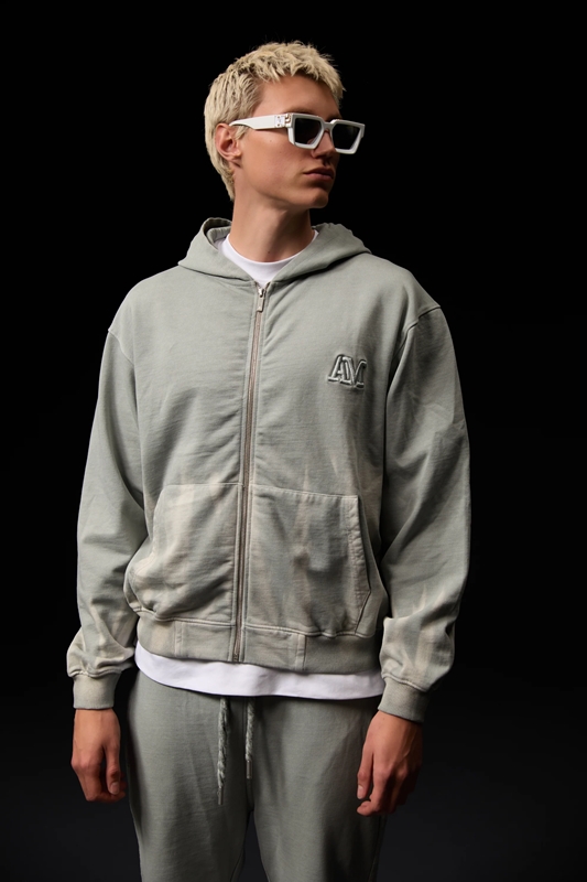 ENZO THROUGH HOODIE -GREY-