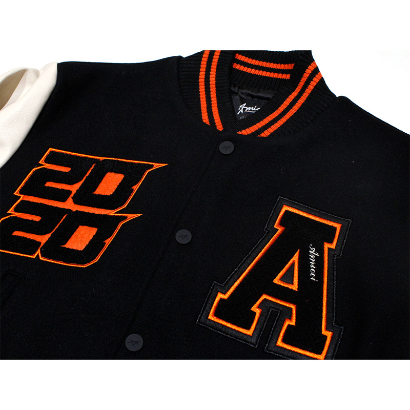 ANGELO VARSITY JACKET -BLACK-