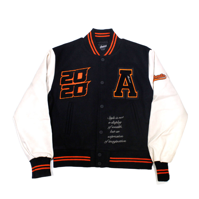 ANGELO VARSITY JACKET -BLACK-