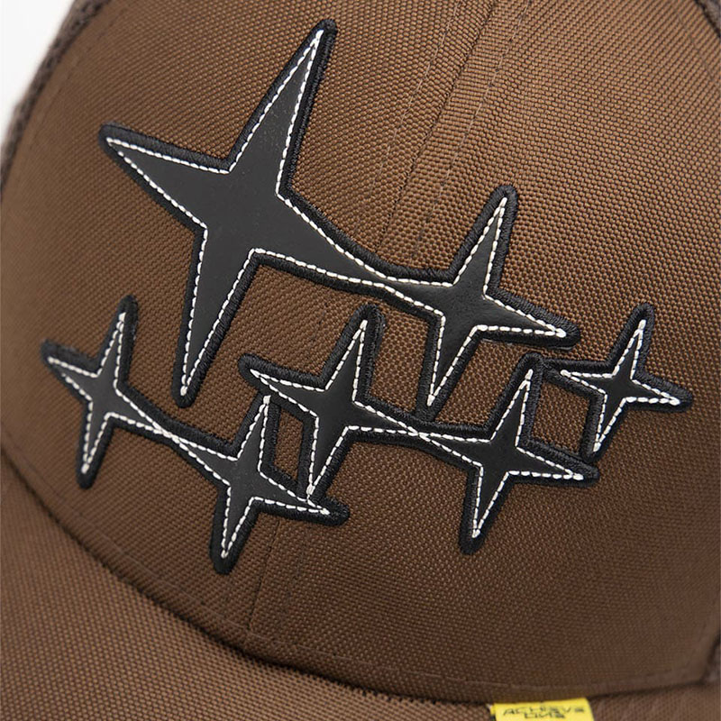 GUIDING STAR 6PANEL CAP -BROWN-