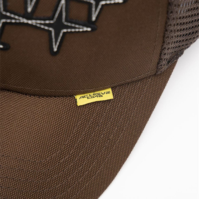 GUIDING STAR 6PANEL CAP -BROWN-