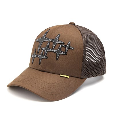 GUIDING STAR 6PANEL CAP -BROWN-