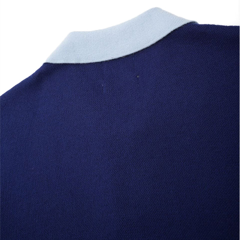 BLESS U×SPLR ZIP KNIT POLO -BLUE-