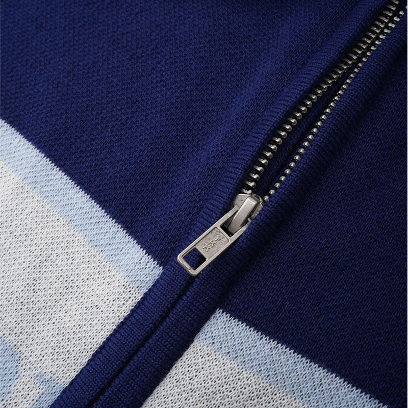 BLESS U×SPLR ZIP KNIT POLO -BLUE-