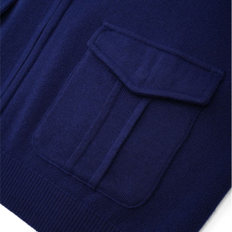 BLESS U×SPLR ZIP KNIT POLO -BLUE-