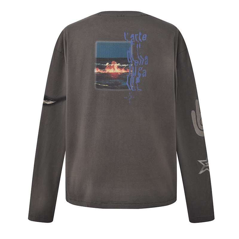 SUNSET PRINT LONG SLEEVE -2.COLOR-