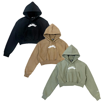 WOMEN'S MINI LOGO HOODIE -3.COLOR-