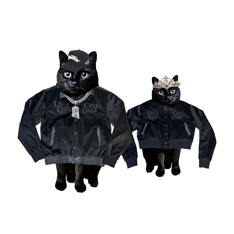 BLACK CAT JACKET -BLACK-