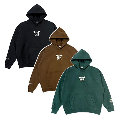 NY BUTTERFLY HOODIE -3.COLOR-(BLACK, M)