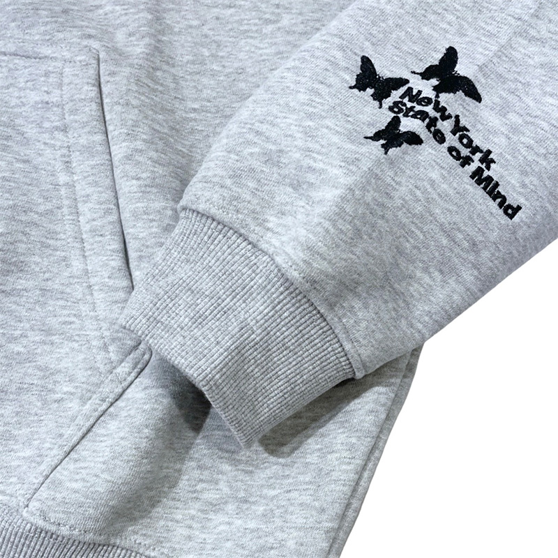 NY BUTTERFLY HOODIE -GREY-