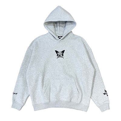 NY BUTTERFLY HOODIE -GREY-