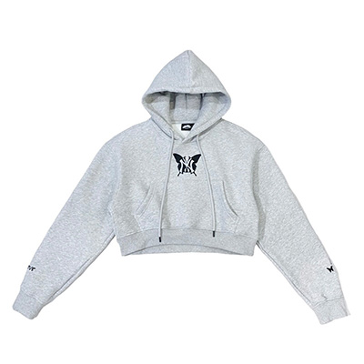 WOMEN'S NY BUTTERFLY HOODIE -GREY/BLACK-