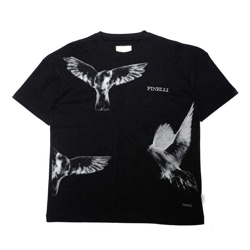 FREE BIRDS T-SHIRT-BLACK-