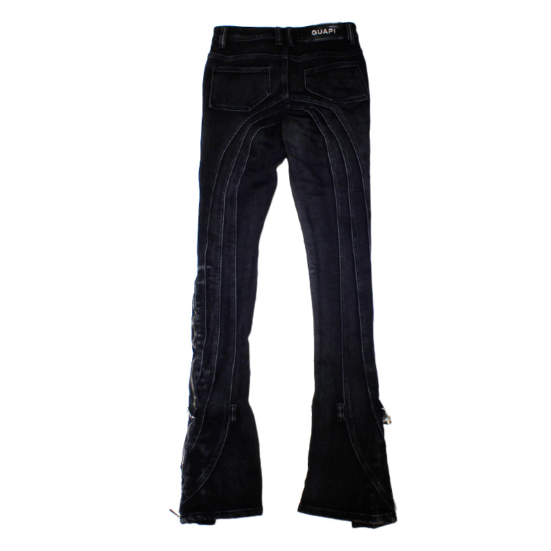 IRON GREY CHAIN DENIM -BLACK-