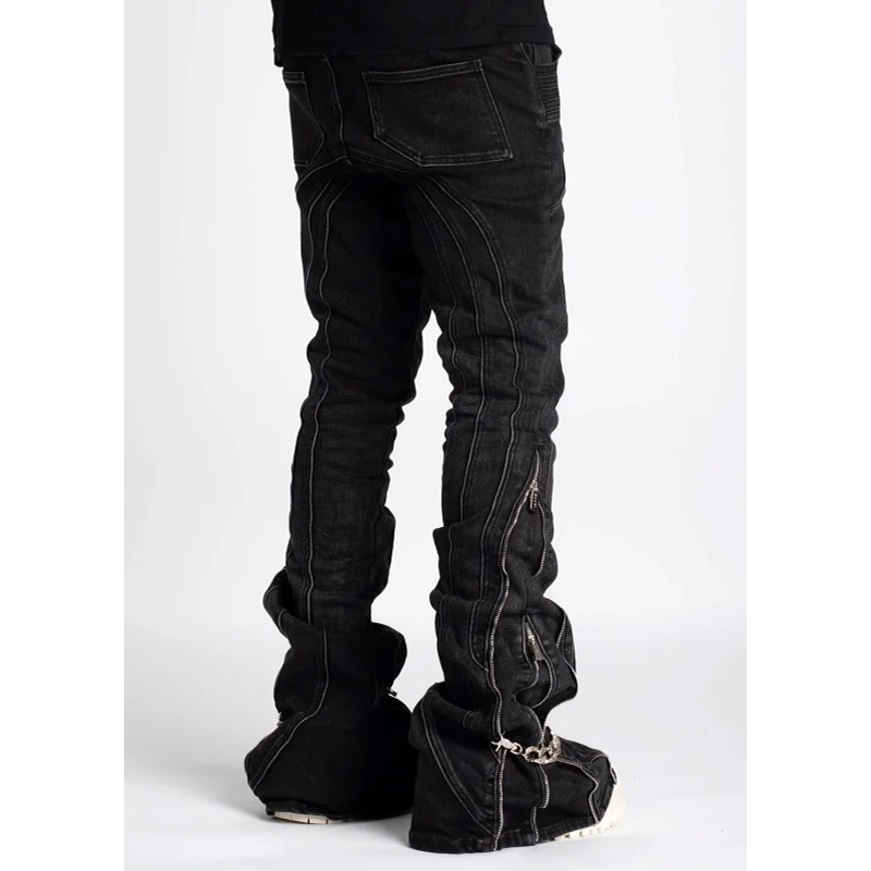 IRON GREY CHAIN DENIM -BLACK-