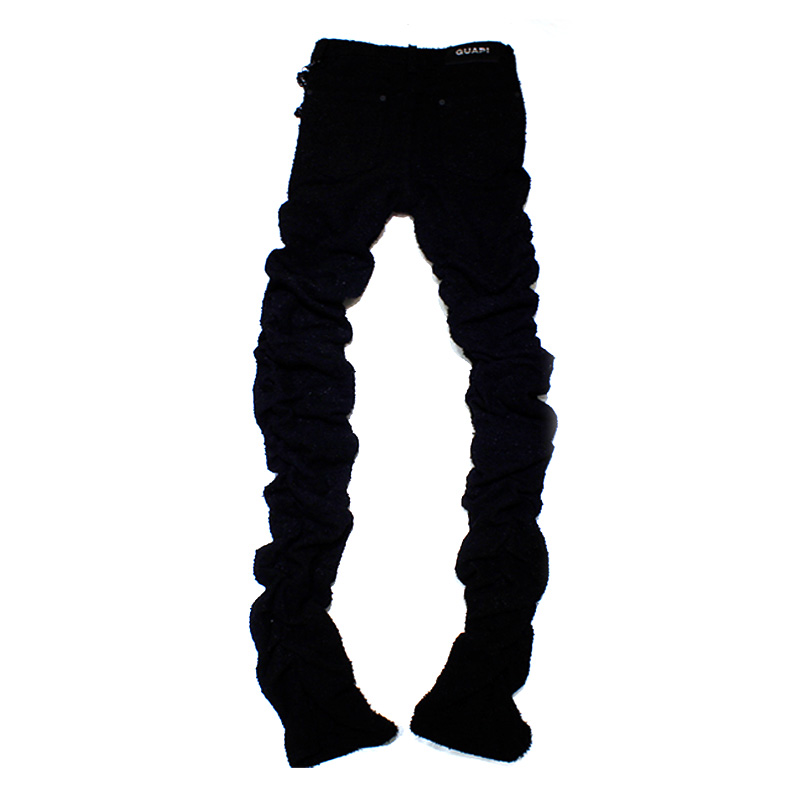 ALL BLACK SUPER STACKED DENIM -BLACK-