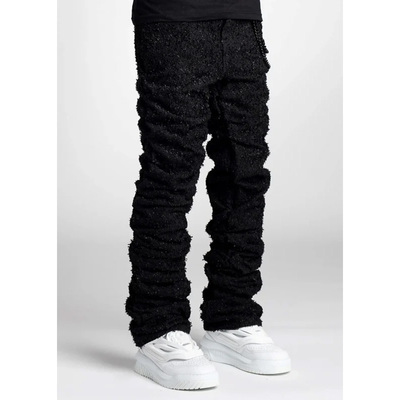 ALL BLACK SUPER STACKED DENIM -BLACK-