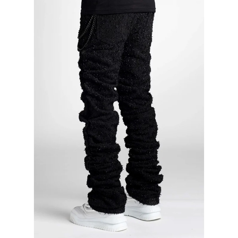 ALL BLACK SUPER STACKED DENIM -BLACK-