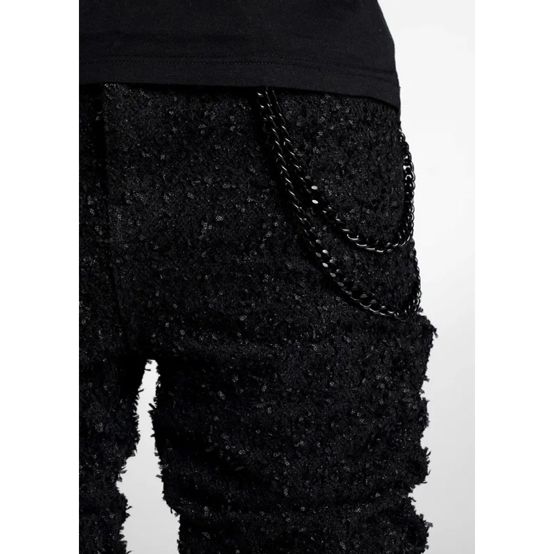 ALL BLACK SUPER STACKED DENIM -BLACK-