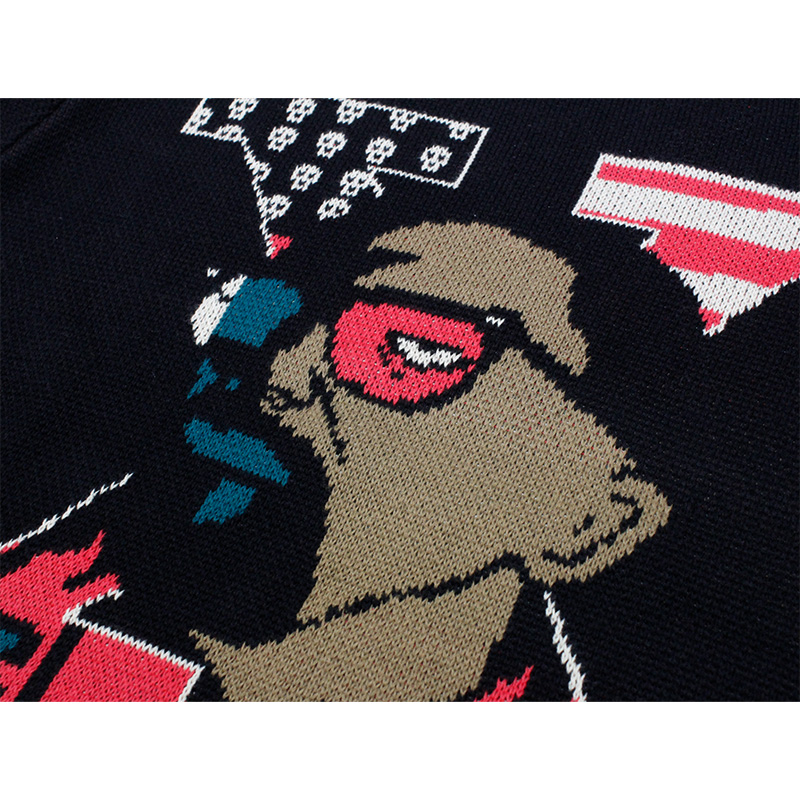 VOODOO CHILD THE TRY ME KNIT SWEATER -BLACK-