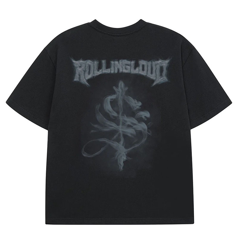 ROLLONG LOUD×SUPPLIER SMOKE TEE -BLACK-