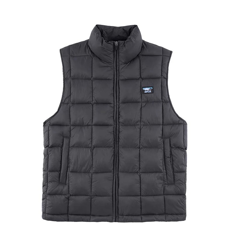 SQUERE STITCH DOWN VEST -CHARCOAL-