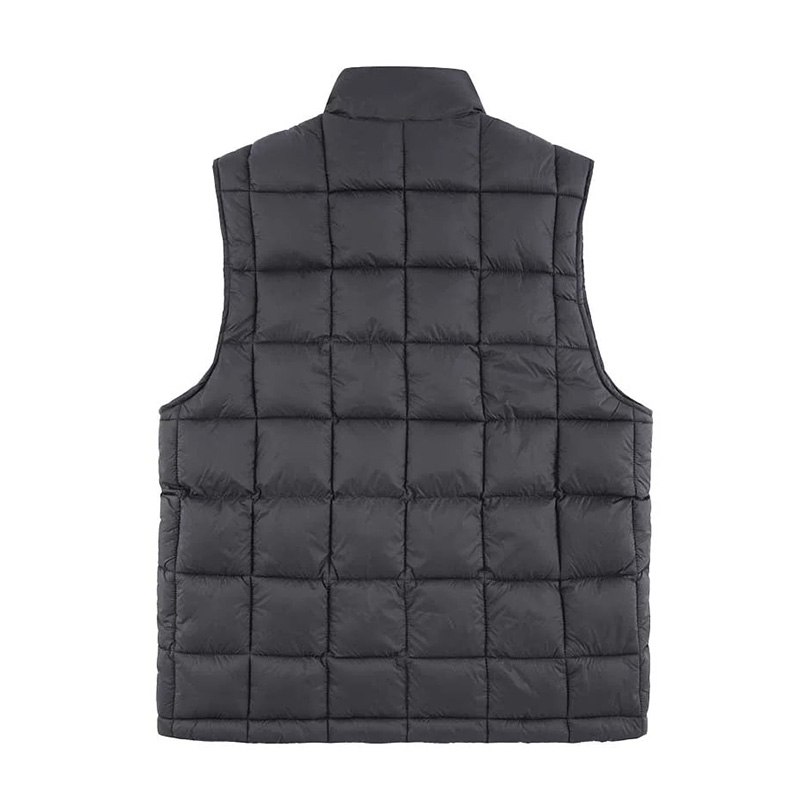 SQUERE STITCH DOWN VEST -CHARCOAL-