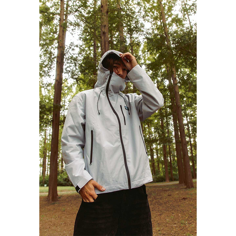 3 LAYER NYLON JACKET -LIGHT GREY-