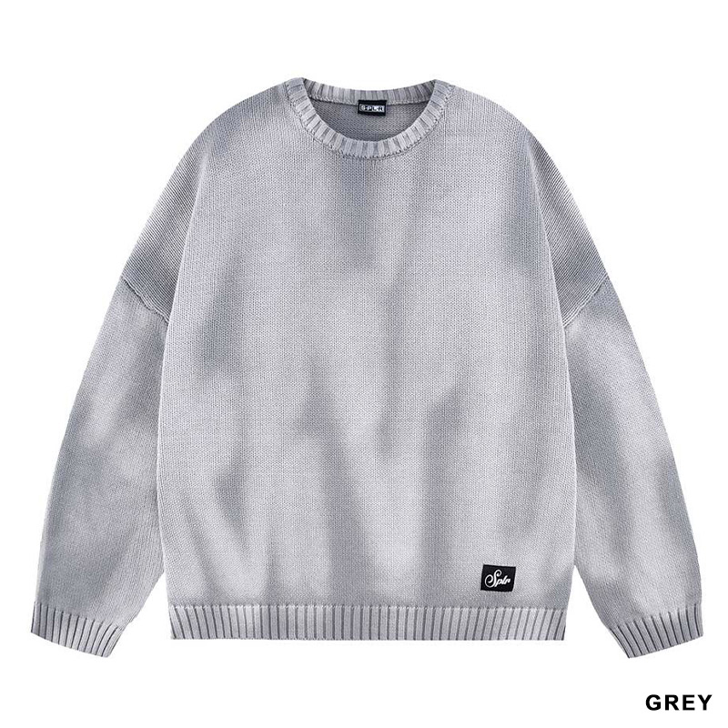 GARMENT DYED CREW KNIT -2.COLOR-