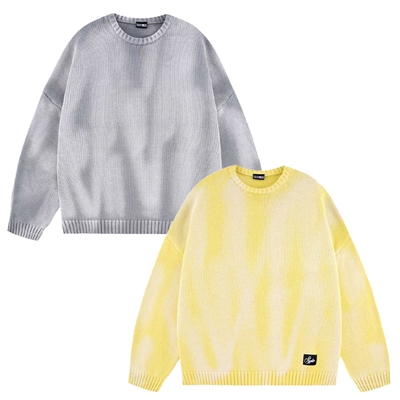 GARMENT DYED CREW KNIT -2.COLOR-