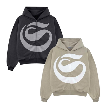 HUGE S LOGO ZIP HOODIE -2.COLOR-