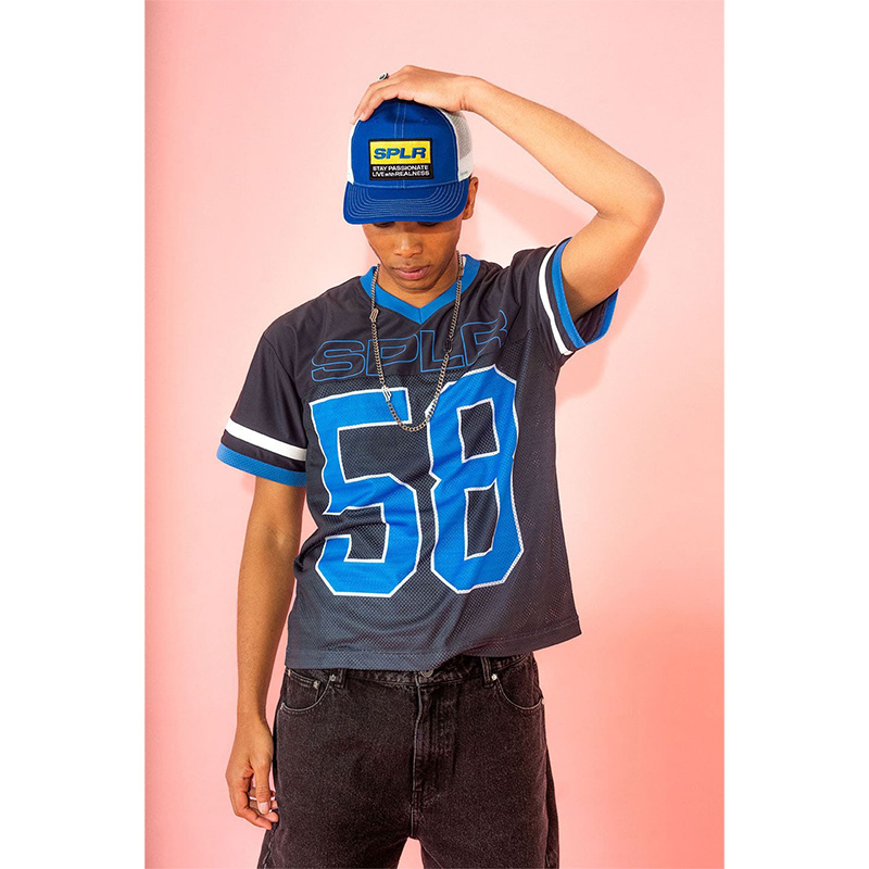 MESH FOOTBALL JERSEY -NAVY-