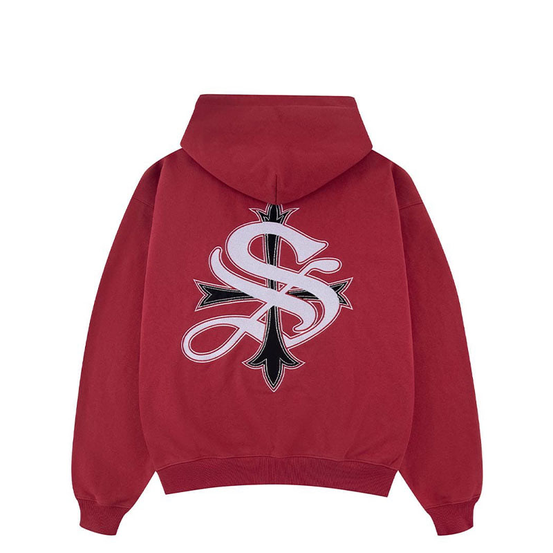 BEADED CROSS HOODIE -2.COLOR-