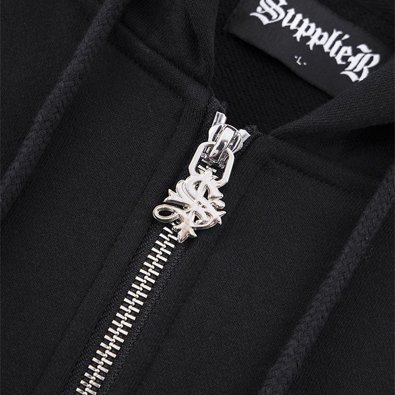 BEADED CROSS HOODIE -2.COLOR-