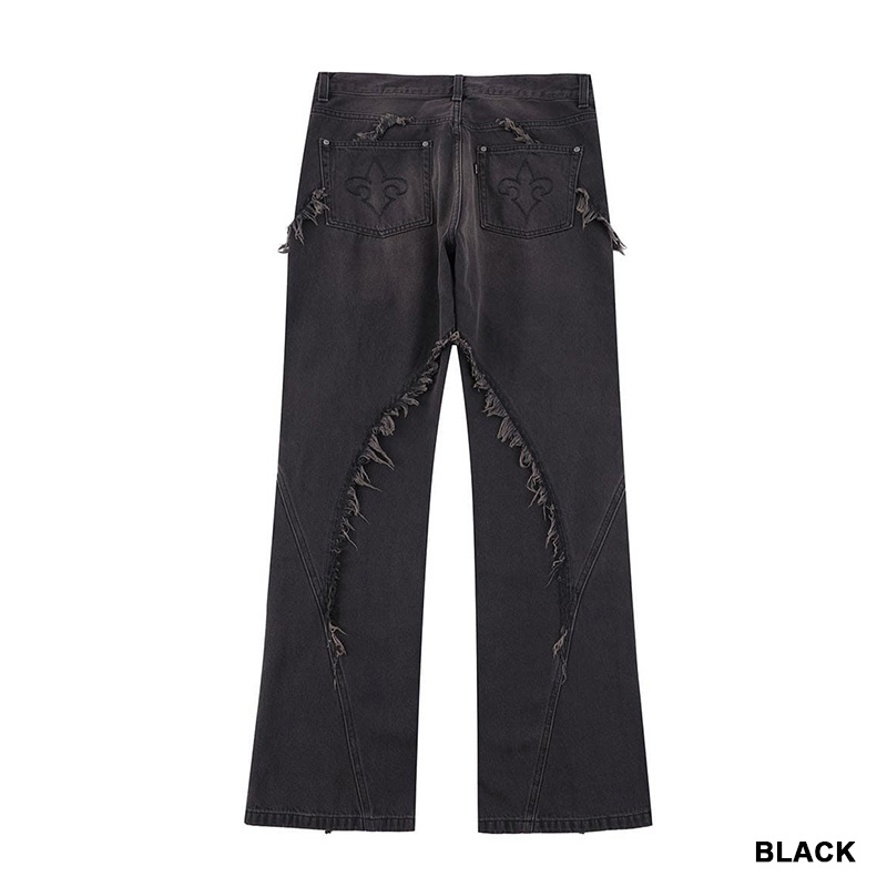 CURVE SWITCHING FLARE DENIM PANTS -2.COLOR-